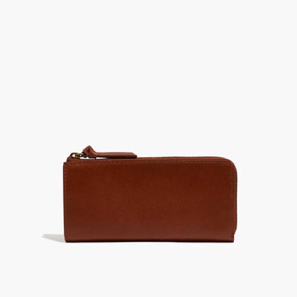 Madewell The Continental Zip Wallet in English Saddle